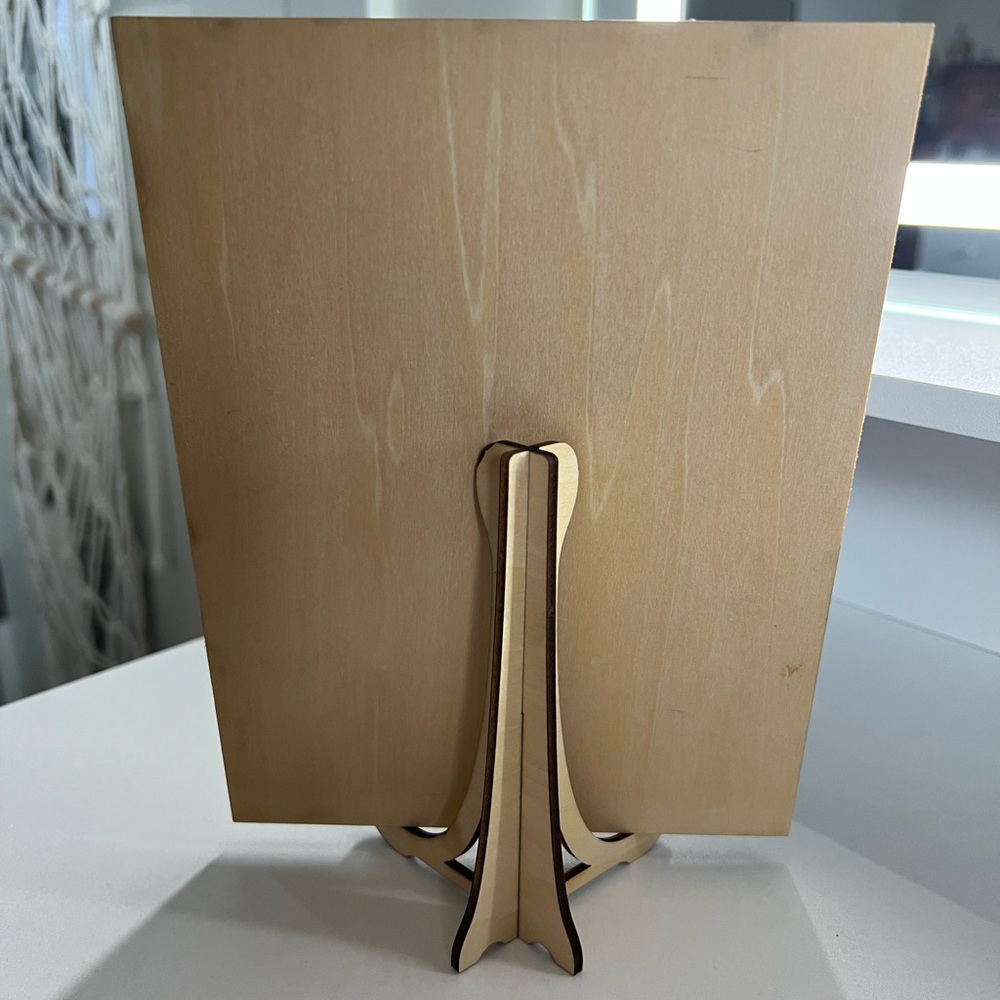 Heartfelt Wooden Plaque with a Stand for Mom - Brown - Picture 6 of 7